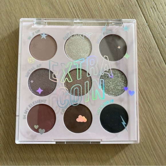 Colourpop Pressed Powder Eye Shadow Palette Extra Coin browns grays 9 - Picture 1 of 4